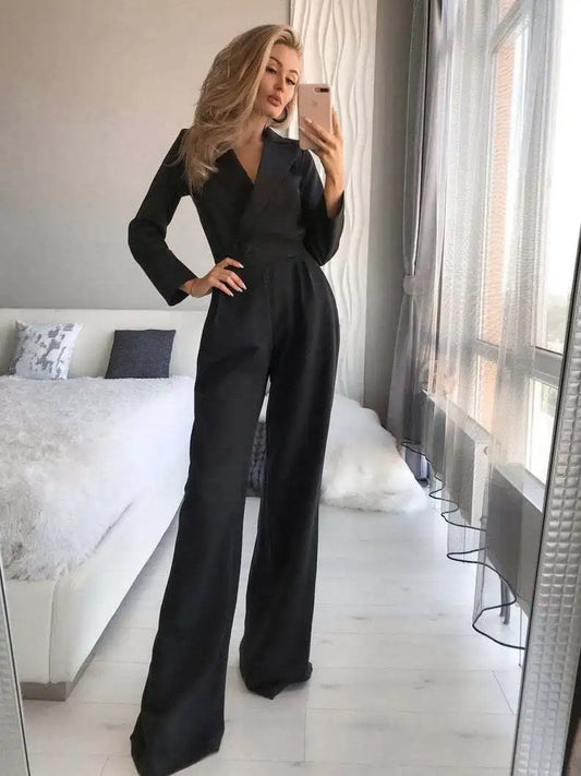 Chic jumpsuit med långa ärmar