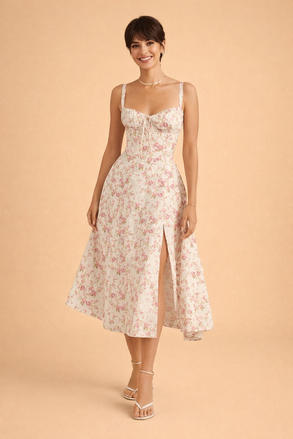 Korsett Midiklänning i Elegant Stil