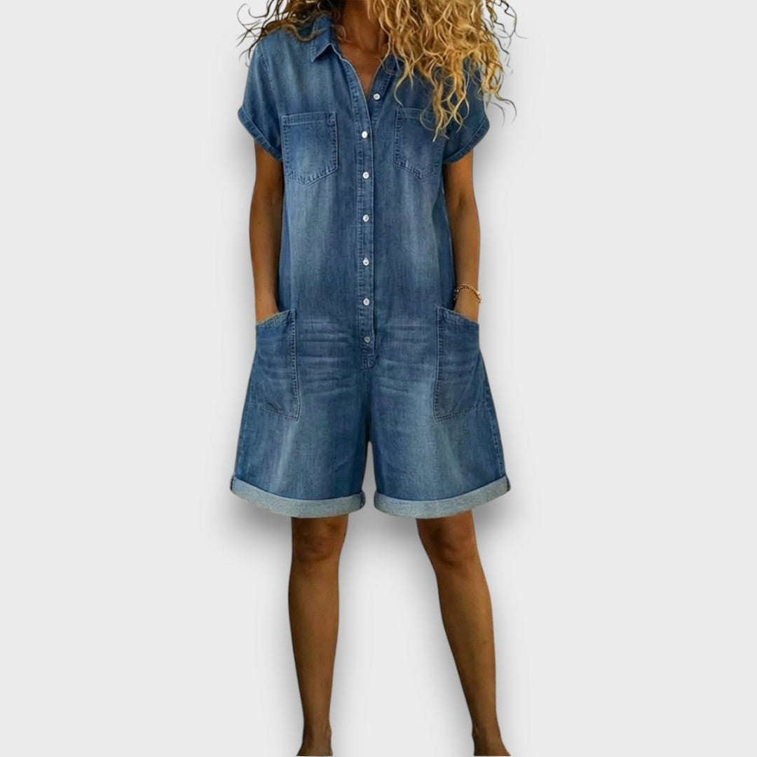 Elysia | Elegant Jumpsuit med Denim-inspiration för en Snygg Look