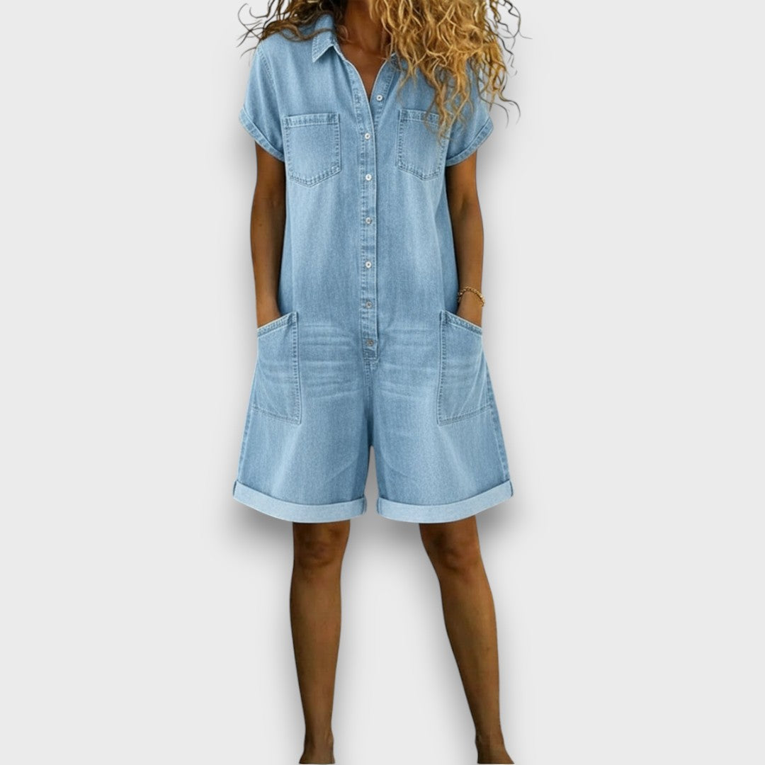 Elysia | Elegant Jumpsuit med Denim-inspiration för en Snygg Look