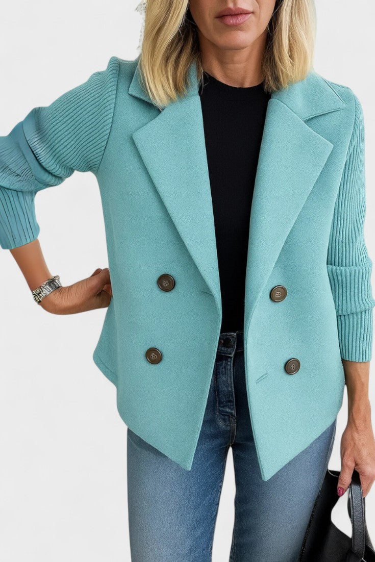Elegant Dobbeltradet Blazer med Moderne Snit