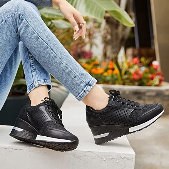 Stilfulde Wedge Sneakers med Platform til Kvinder - NovaElevate