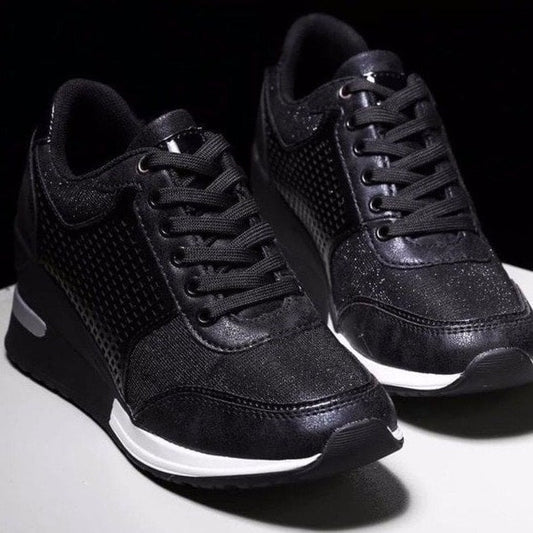 Stilfulla Wedge Sneakers med Platå för Kvinnor - NovaElevate