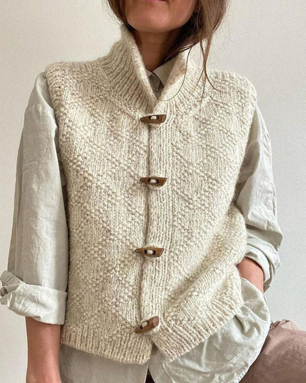 Vera – Stilfuld Ærmeløs Cardigan
