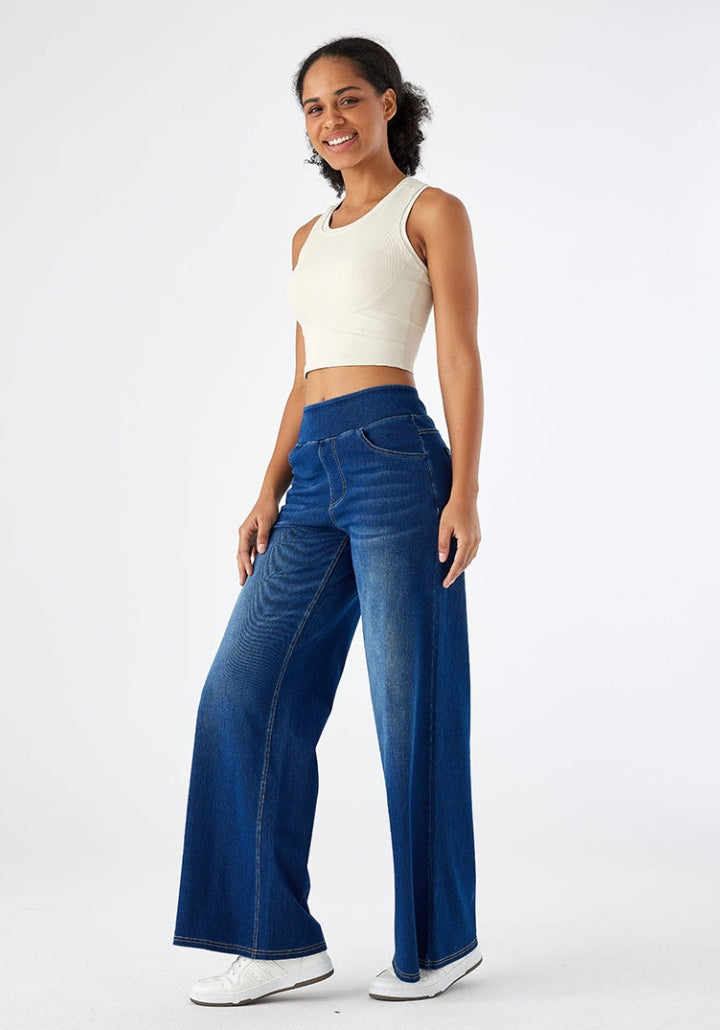 Vera| Högmidjade Superstretch Denimbyxor