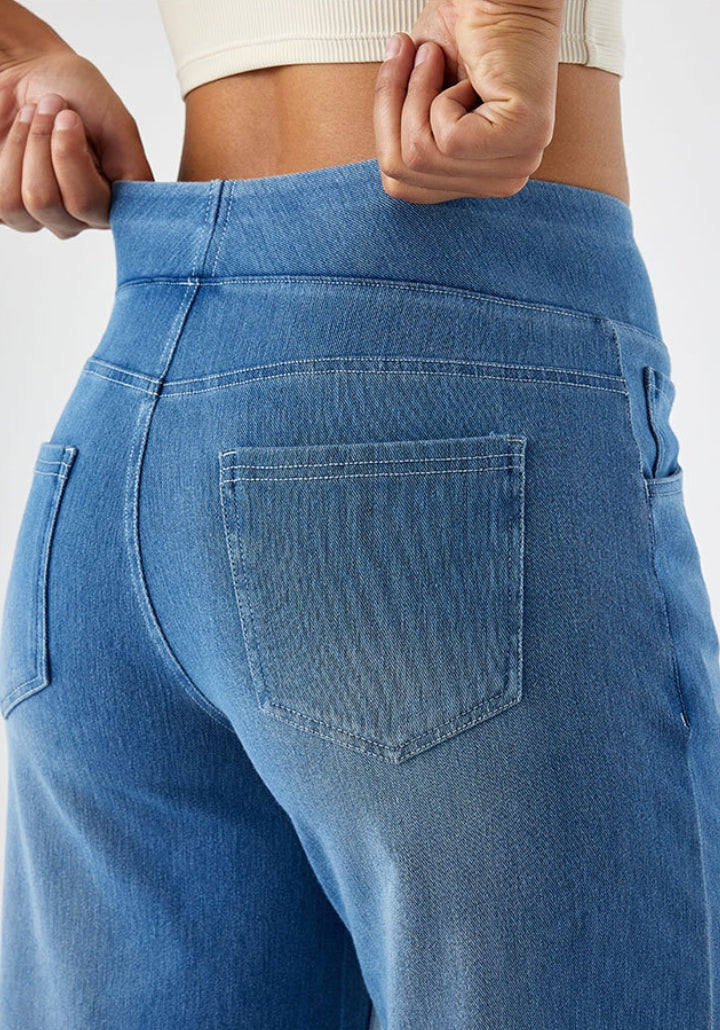 Vera| Högmidjade Superstretch Denimbyxor