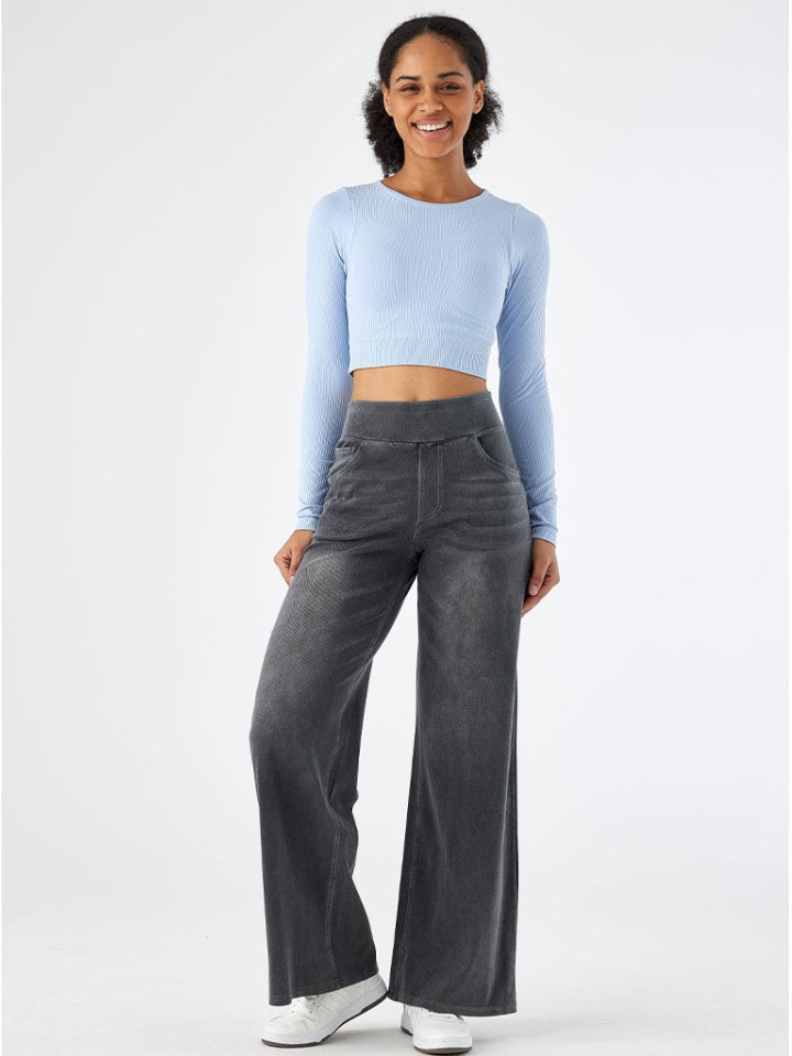 Vera| Högmidjade Superstretch Denimbyxor