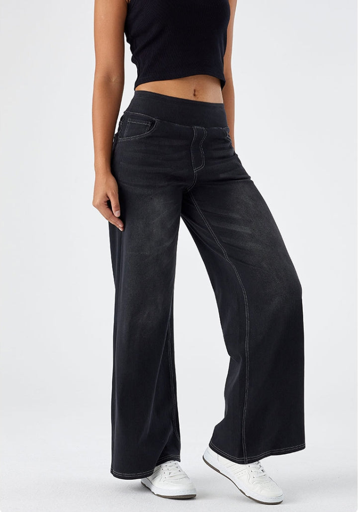 Vera| Högmidjade Superstretch Denimbyxor