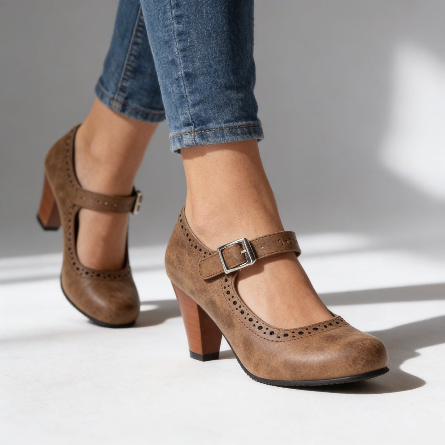 Evelyn | Eleganta Mary Janes med stabil klack