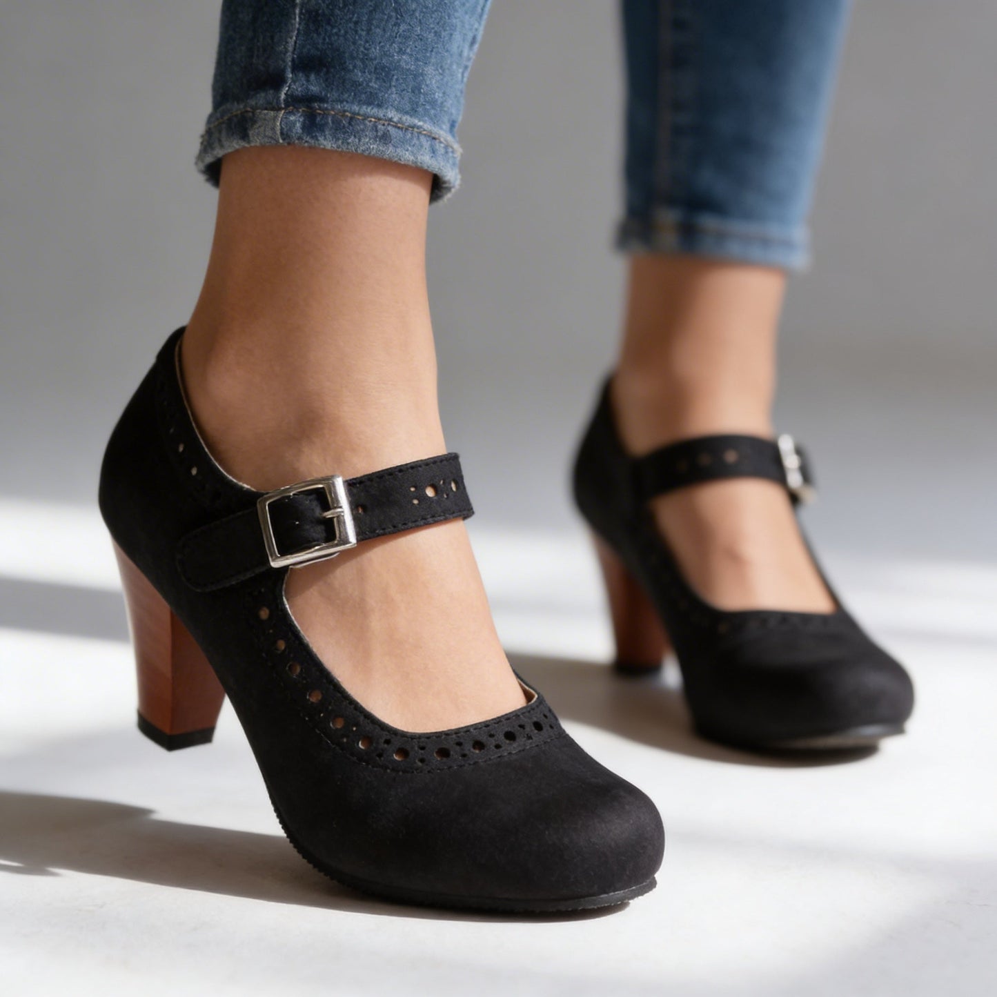 Evelyn | Eleganta Mary Janes med stabil klack