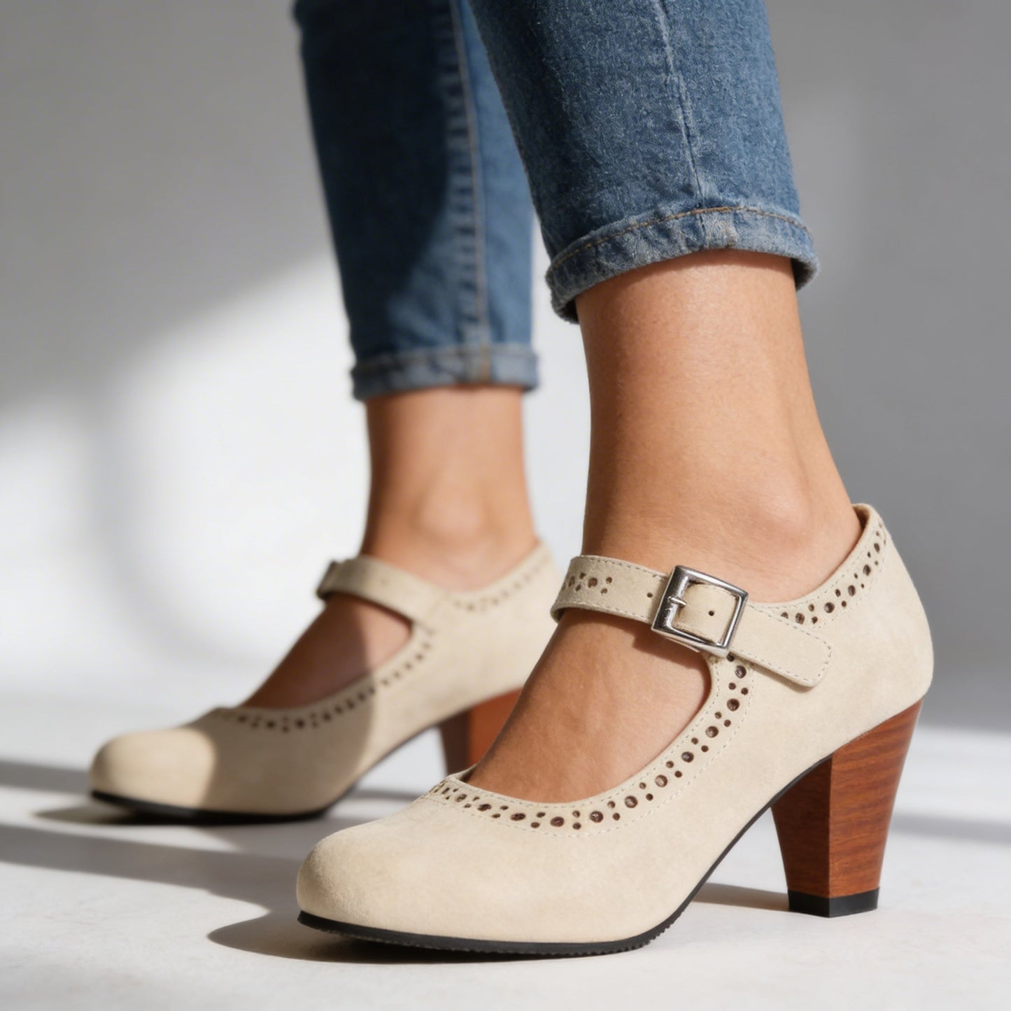 Evelyn | Eleganta Mary Janes med stabil klack