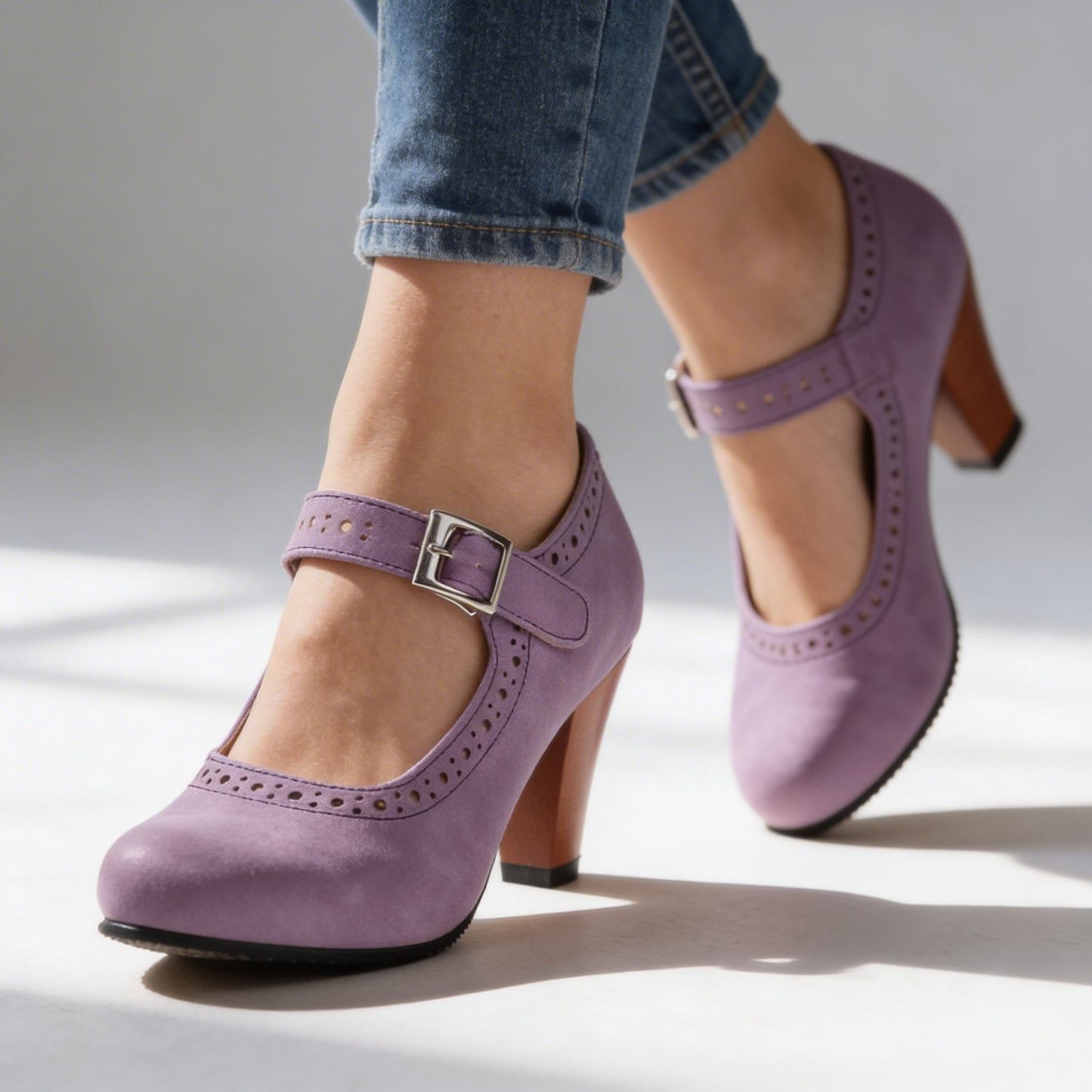 Evelyn | Eleganta Mary Janes med stabil klack