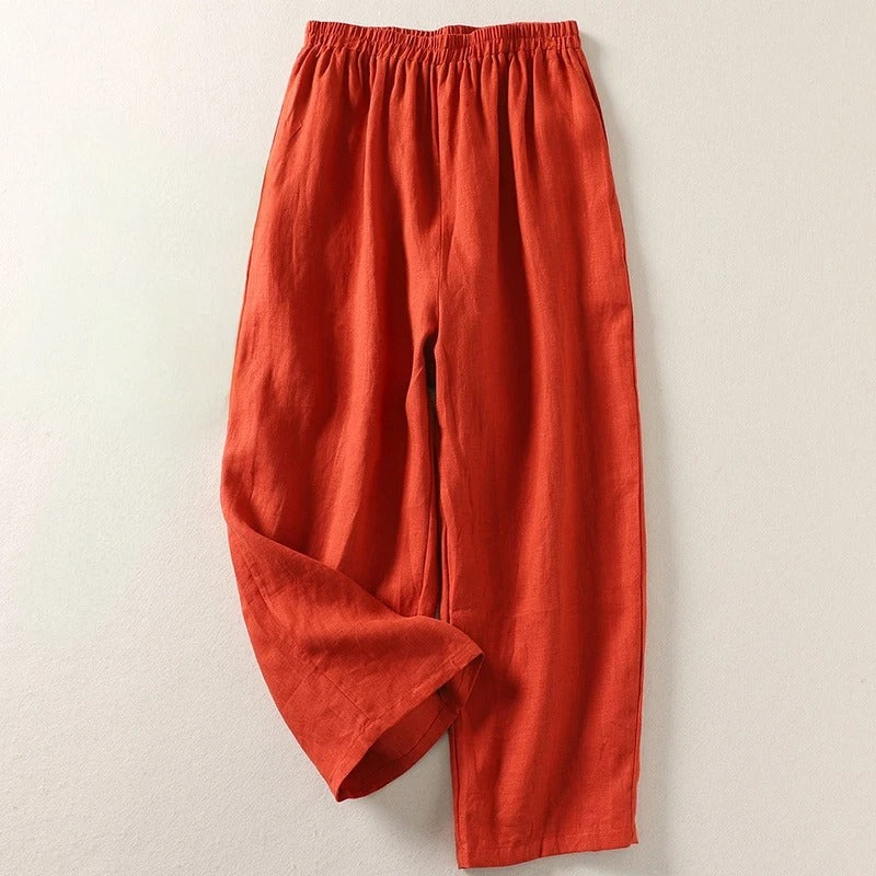 Stella | Flödande, elegant högmidjad byxa med drapering