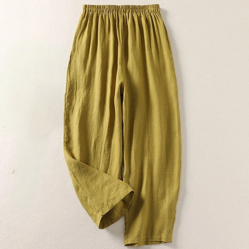 Stella | Flödande, elegant högmidjad byxa med drapering