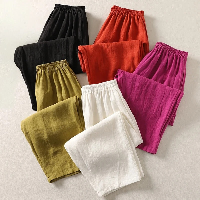 Stella | Flödande, elegant högmidjad byxa med drapering