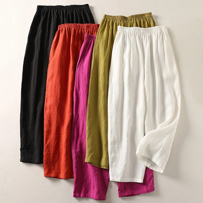 Stella | Flödande, elegant högmidjad byxa med drapering