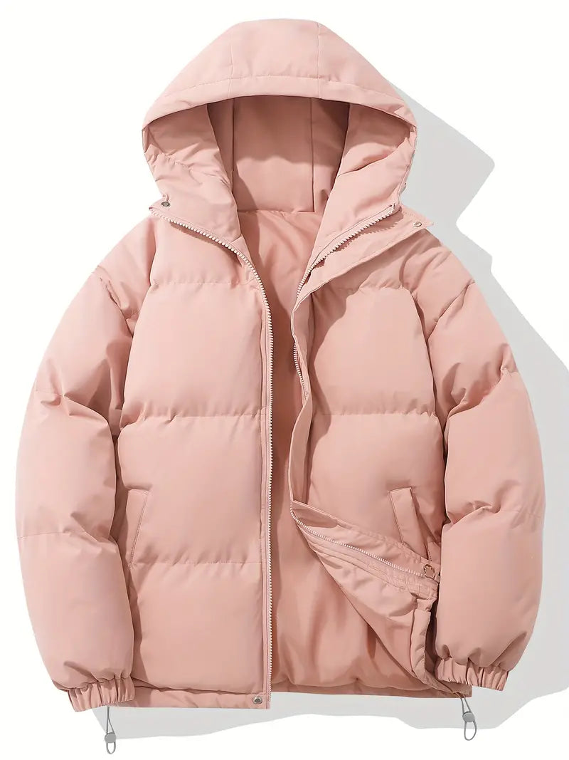 Dame Padded Coat med hætte – quiltet vinterjakke