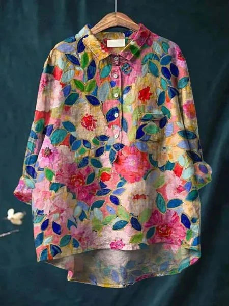 Florals & Elegance - Blus med blommigt tryck