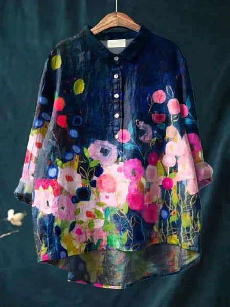 Florals & Elegance - Blus med blommigt tryck