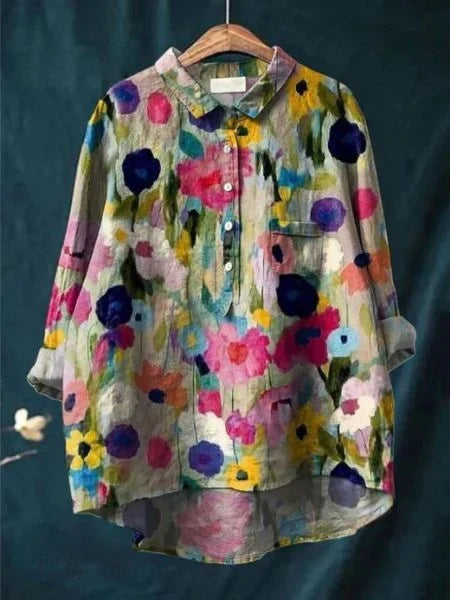 Florals & Elegance - Blus med blommigt tryck