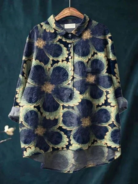 Florals & Elegance - Blus med blommigt tryck
