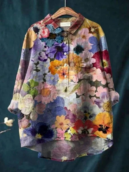 Florals & Elegance - Blus med blommigt tryck