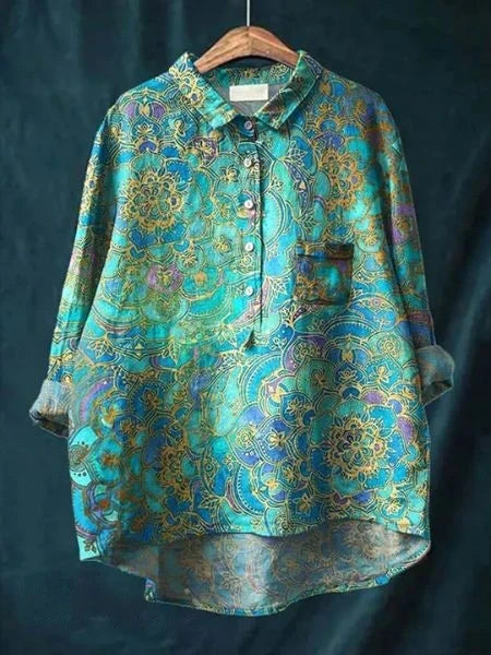 Florals & Elegance - Blus med blommigt tryck