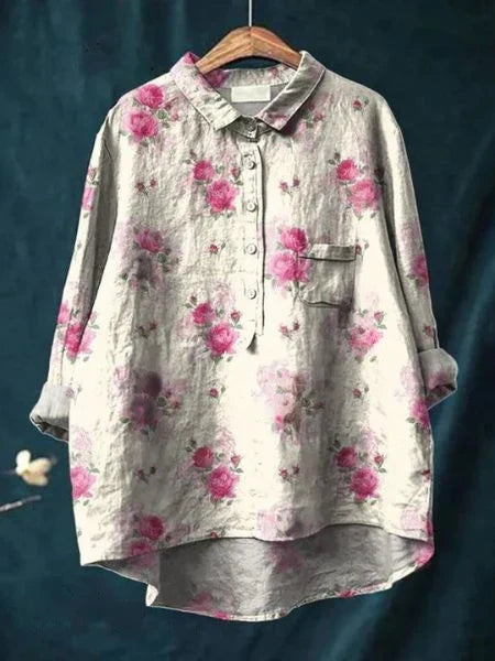 Florals & Elegance - Blus med blommigt tryck