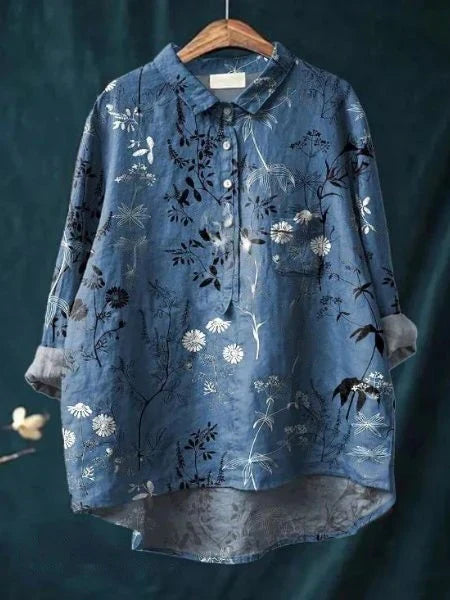 Florals & Elegance - Blus med blommigt tryck