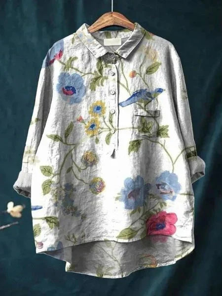 Florals & Elegance - Blus med blommigt tryck