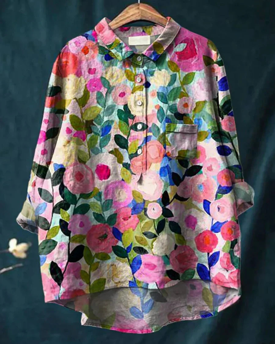 Florals & Elegance - Blus med blommigt tryck