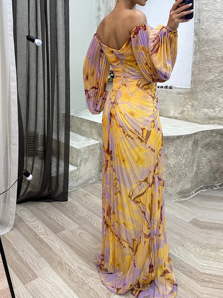 Celestia | Eleganta Off-Shoulder Klänning för Bröllopsgäster