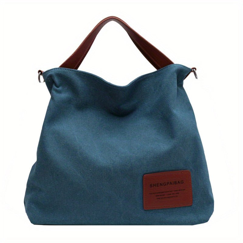 Stilren och funktionell Hobo-Canvas-Handväska