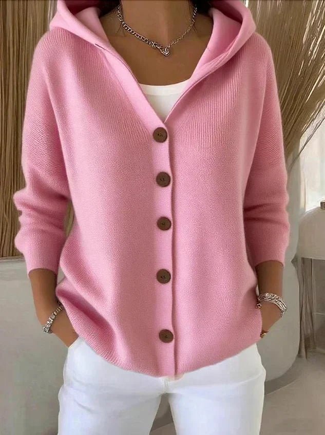 Livia | Stilren och Bekväm Hooded Knit Cardigan