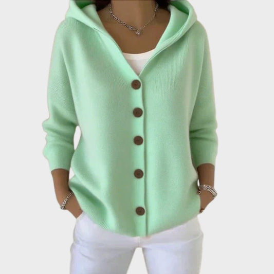 Livia | Stilren och Bekväm Hooded Knit Cardigan