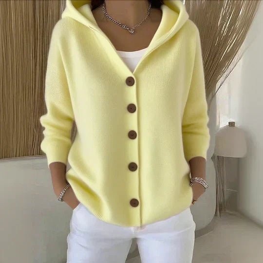 Livia | Stilren och Bekväm Hooded Knit Cardigan