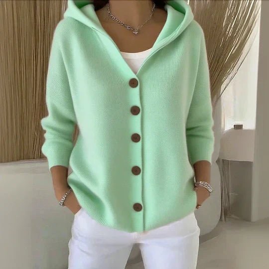 Livia | Stilren och Bekväm Hooded Knit Cardigan