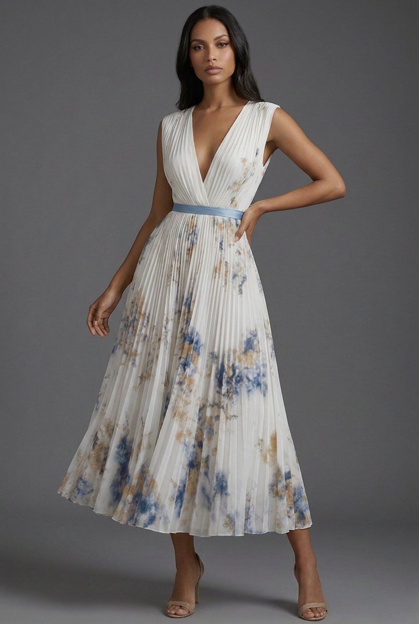 Florentina | Förförande och elegant midiklänning med blommönster