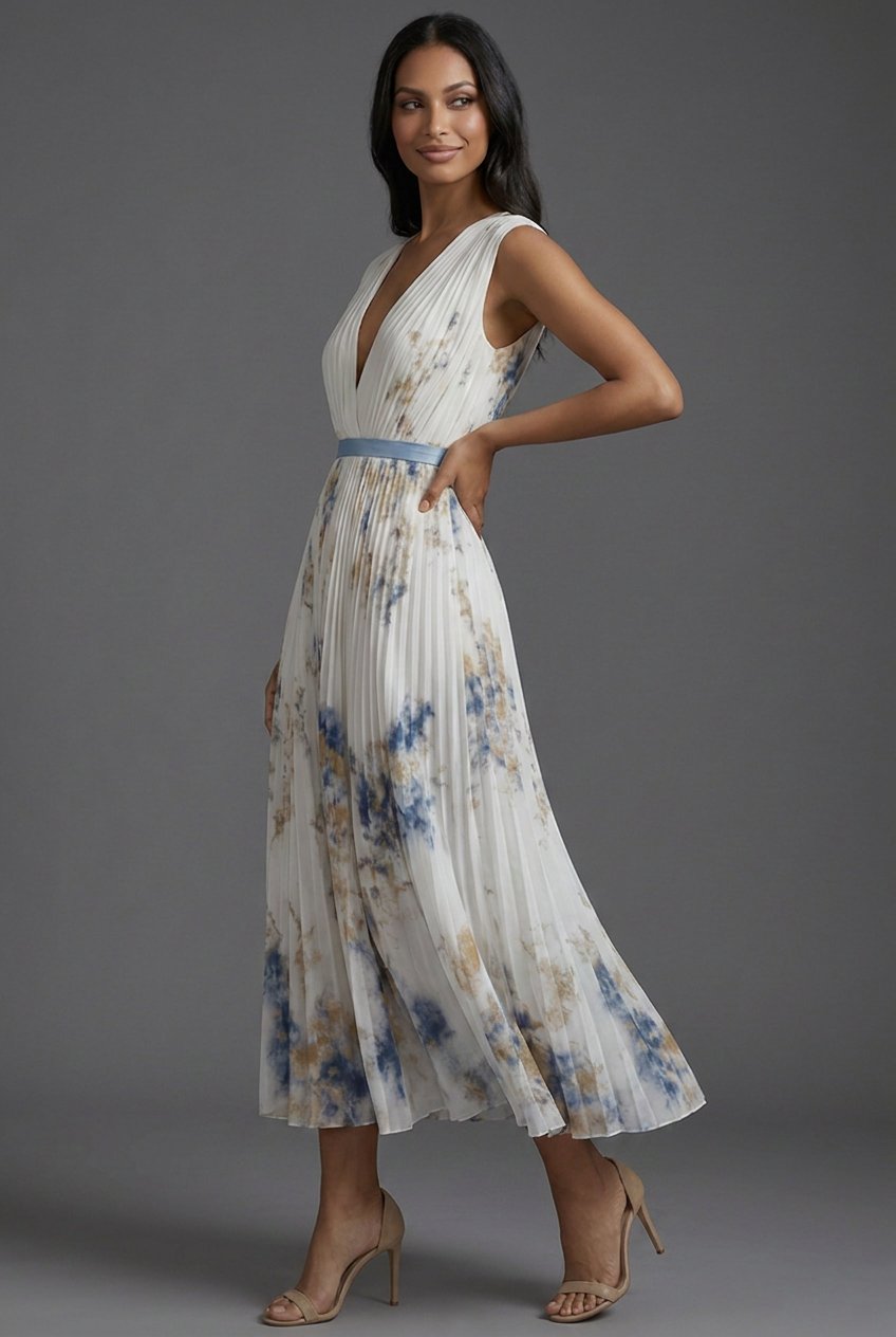 Florentina | Förförande och elegant midiklänning med blommönster
