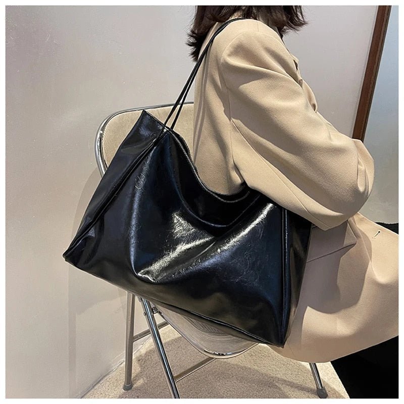 Vera | Elegant och tidlös Retro PU-Läder Tote Bag