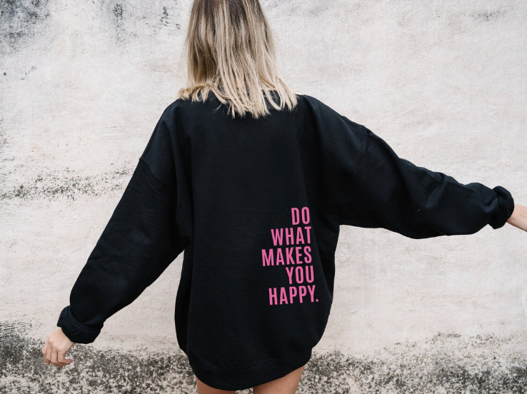 Vibrerande Grafik-Hoodie för Positiv Energi