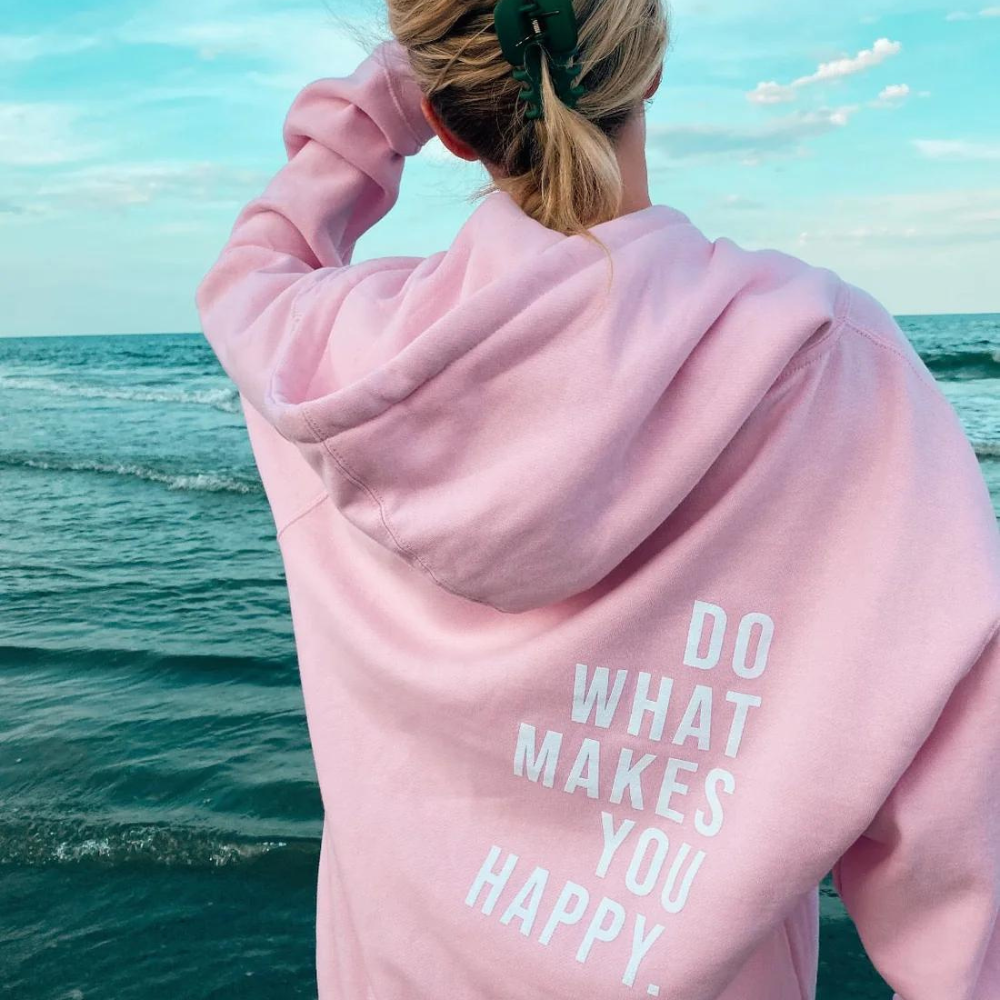 Vibrerande Grafik-Hoodie för Positiv Energi