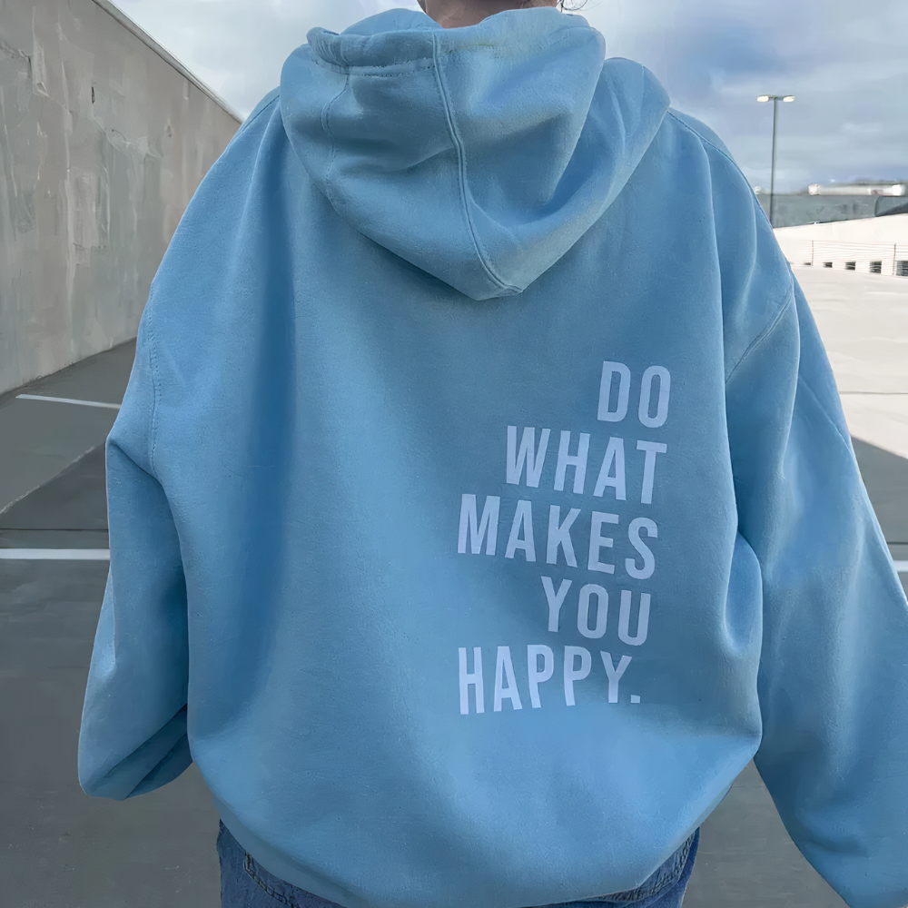 Vibrerande Grafik-Hoodie för Positiv Energi