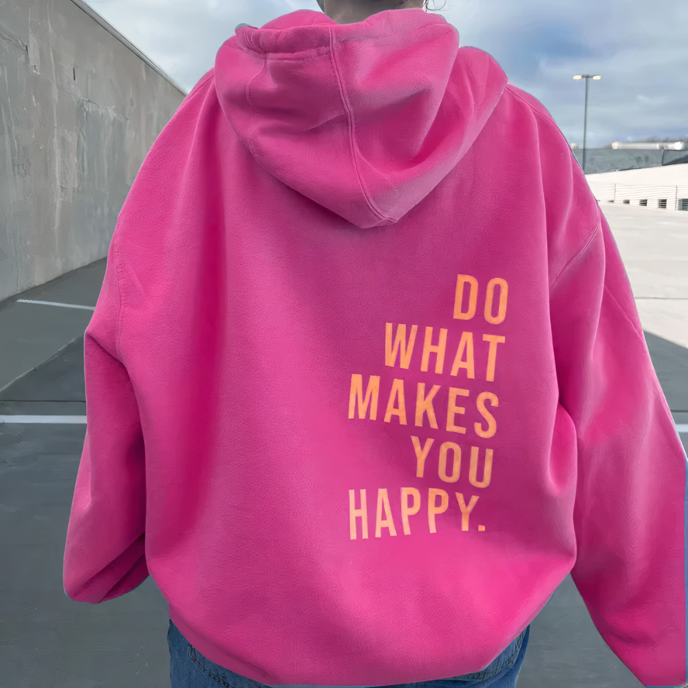 Vibrerande Grafik-Hoodie för Positiv Energi