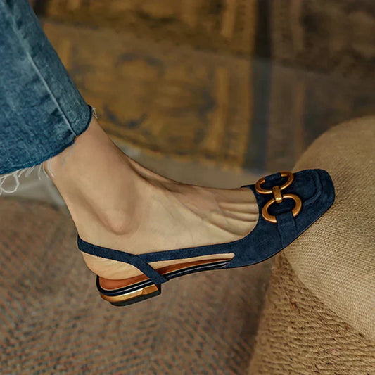 Ortopediska Slingback Sandaler för Dam i Sandfärg