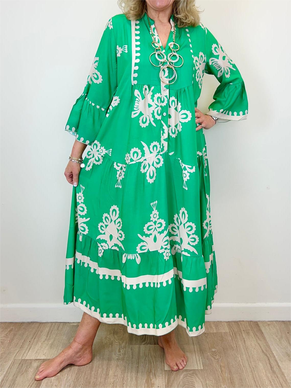 Florence | Eleganta Maxiklänning med Blommönster