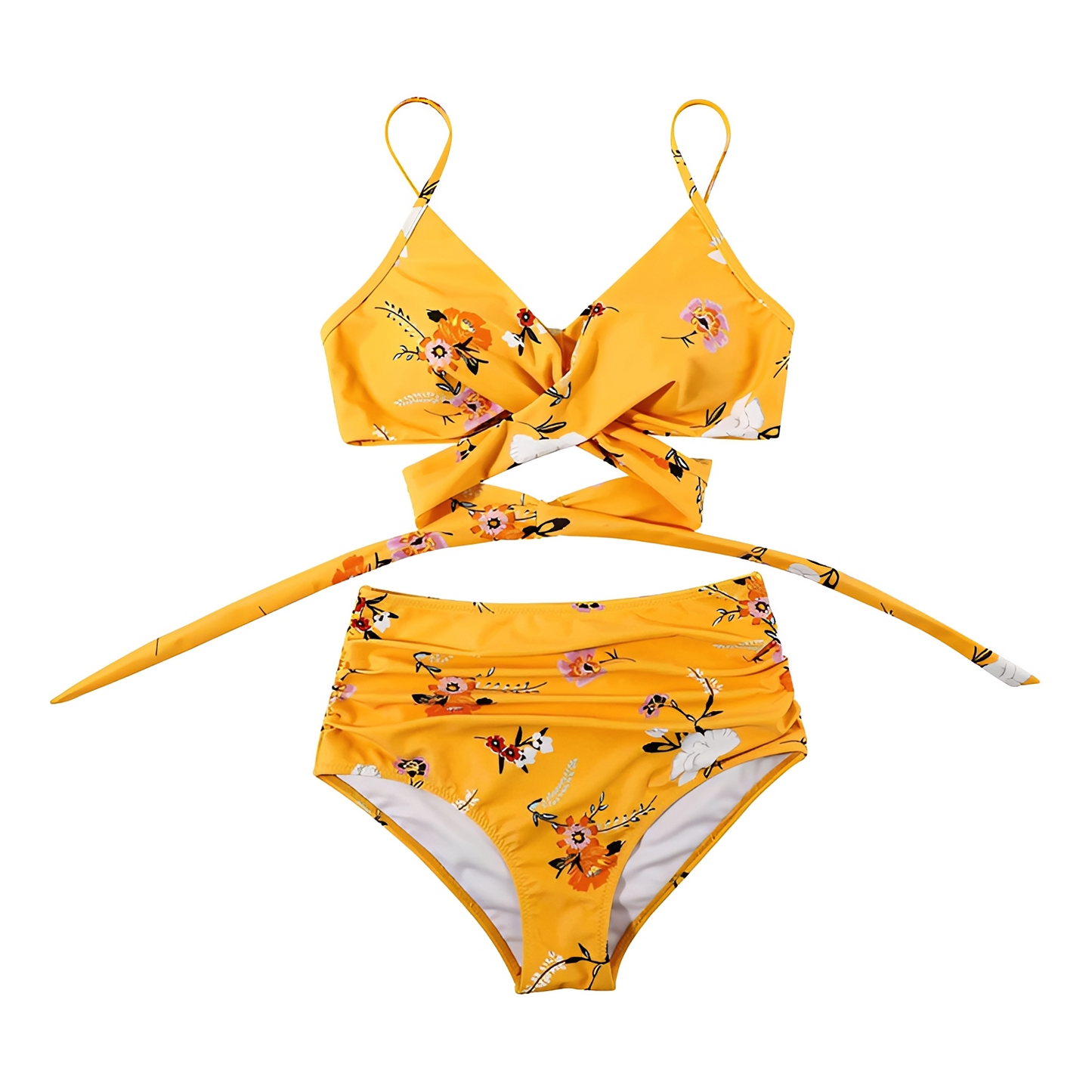 Soleil - Trendig Bikiniset med Hög Midja