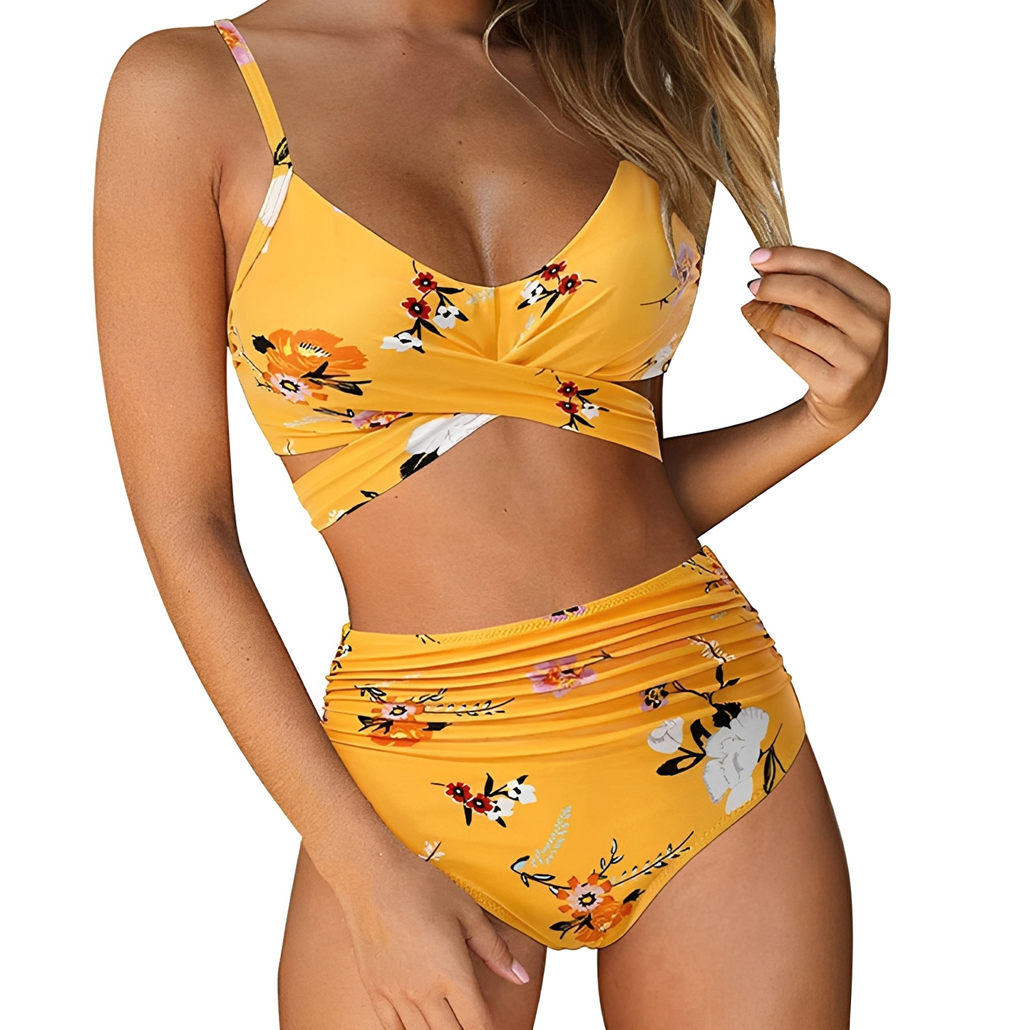 Soleil - Trendig Bikiniset med Hög Midja