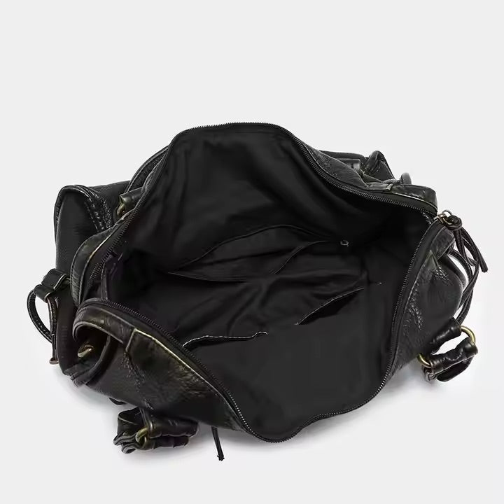 Damväska med vintage-stil och dragkedja