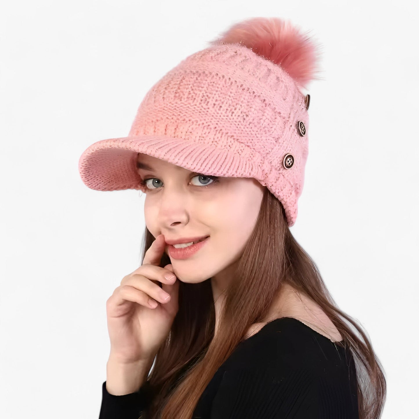 Varm Beanie med Skygge – Komfortabel og Trendy Vinterhue